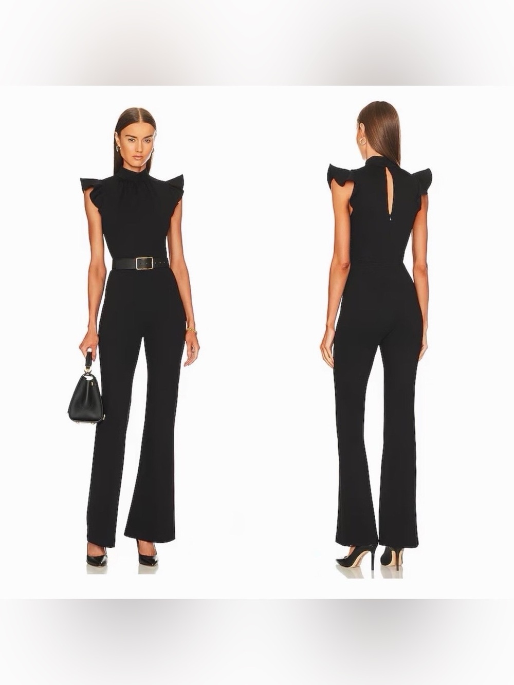Amanda Uprichard X Revolve Davina Jumpsuit in Black